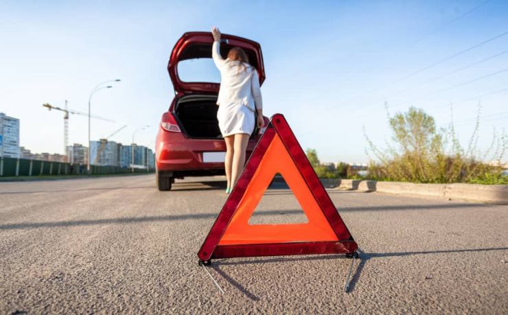Triangolo mobile di pericolo
