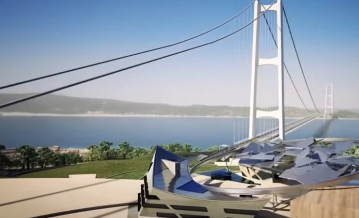 Ponte sullo Stretto scorcio ricostruzione (screenshot Geopop - YouTube) - www.vehiclecue.it