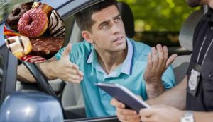 Discussione al posto di blocco e dolci (Depositphotos foto)