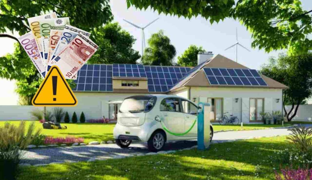 Pannelli solari e auto elettriche (Depositphotos foto) - www.energycue.it