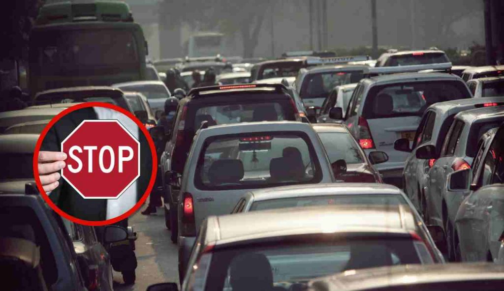 Stop auto strada