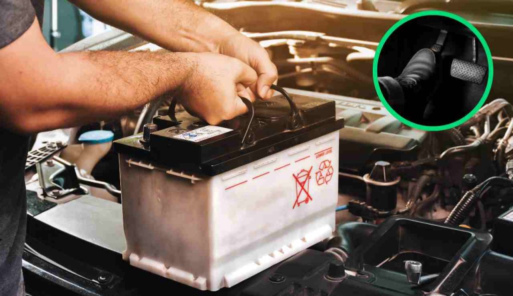 Batteria auto pedali