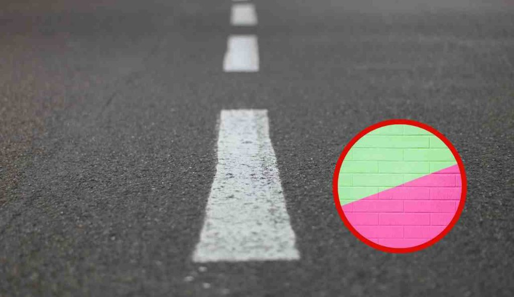 Linee rosa e verdi