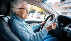 Anziana al volante