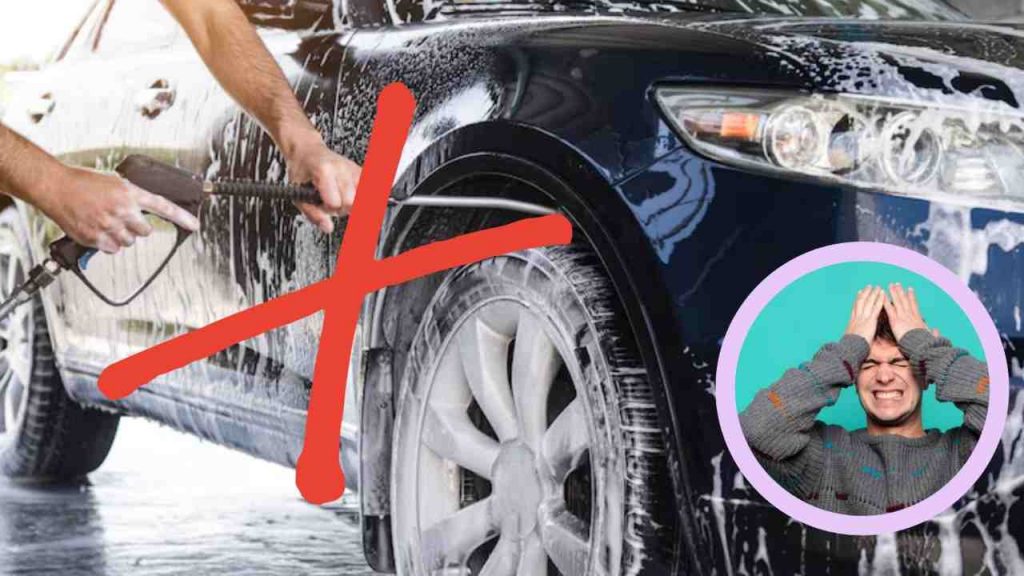 Vietato lavare l'auto