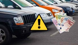 Auto parcheggiate e multa (Depositphotos foto) - www.vehiclecue.it