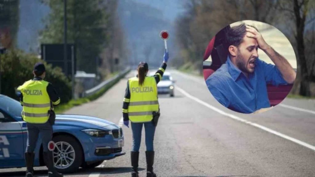 Posto di blocco e automobilista disperato