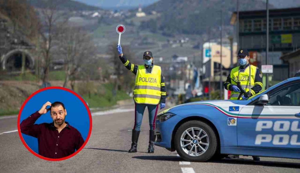 Uomo si gratta multa