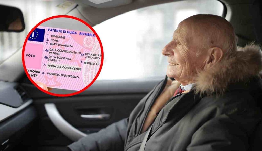 Automobilista anziano patente
