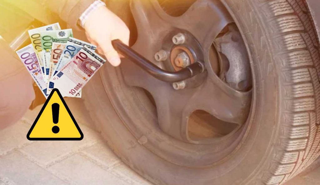 Gomme sgonfie e soldi (Depositphotos foto) - www.vehiclecue.it